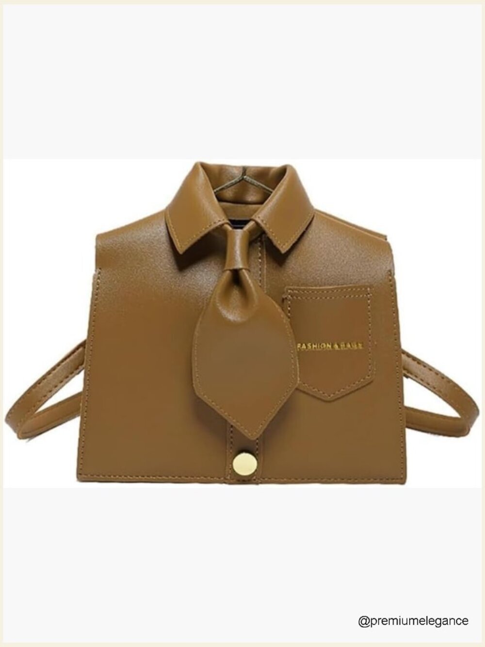 Shirt Design Crossbody Bag with Collar PU Leather Shoulder Purse